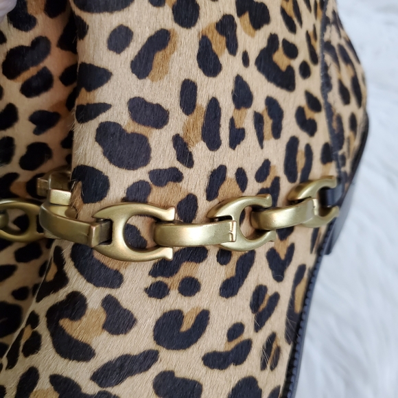 Coach Sz 7 Allen Leopard Calf Hair Booties - Picture 10 of 13